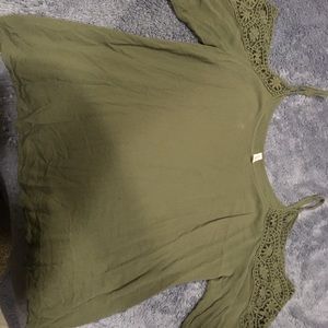 Lace off the shoulder shirt!